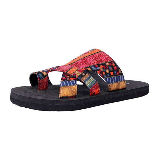 Damen Bequeme Freizeit-Sandalen mit buntem Mandala-Muster EB