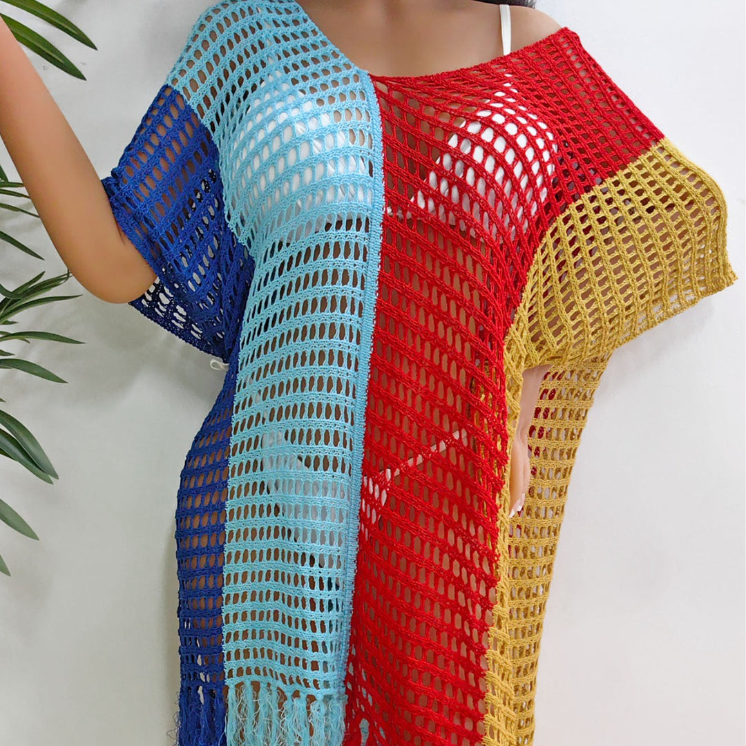 Damen luftig-transparenter Strandponcho EB