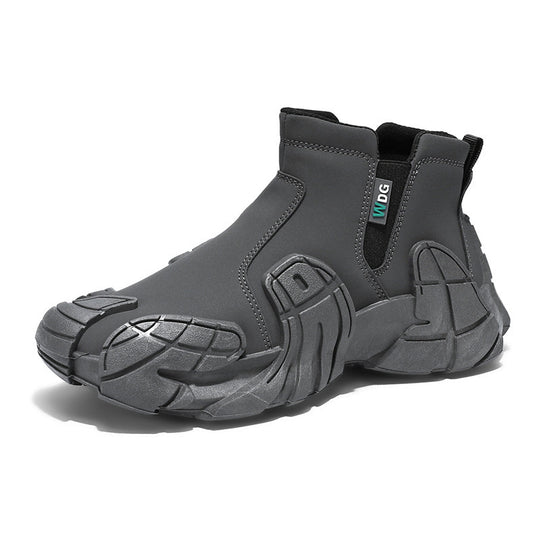 Herren robuste technische Chelsea-Boots mit neoprenartigem Schaft, seitlichem Reißverschluss und profiliertem Offroad-Laufsohle EB