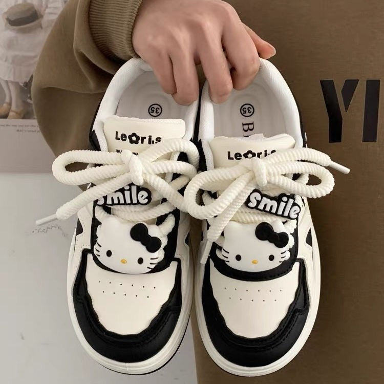 Damen Modische Sneakers mit spielerischem Panda-Design und rutschfester Sohle EB