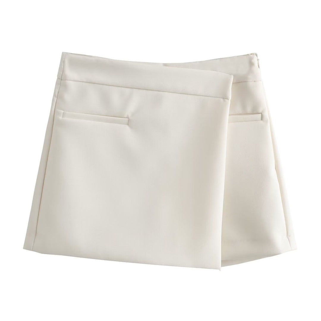 Damen eleganter Minirock mit subtilen Taschen und tailliertem Schnitt EB
