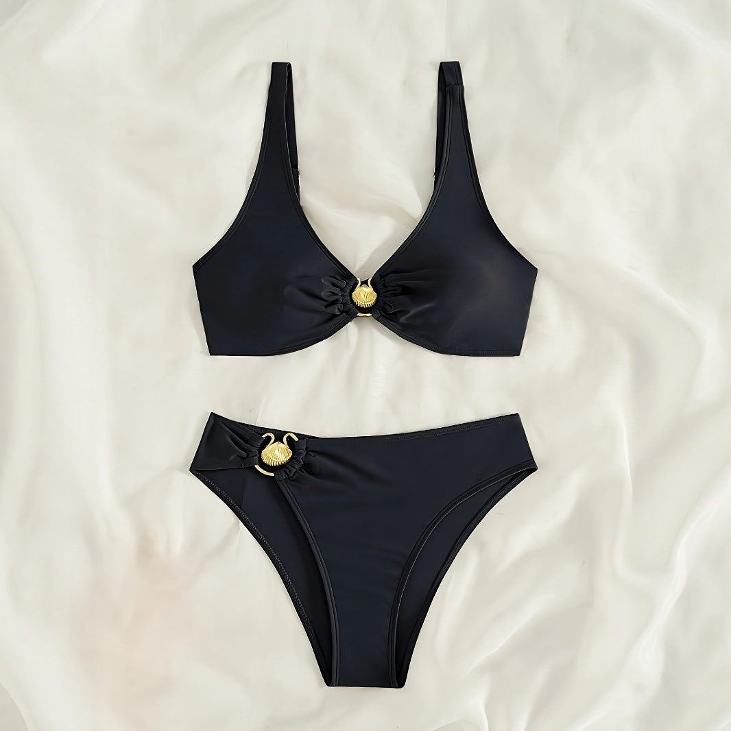 Damen Bikini-Set mit modischem Ringdetail EB