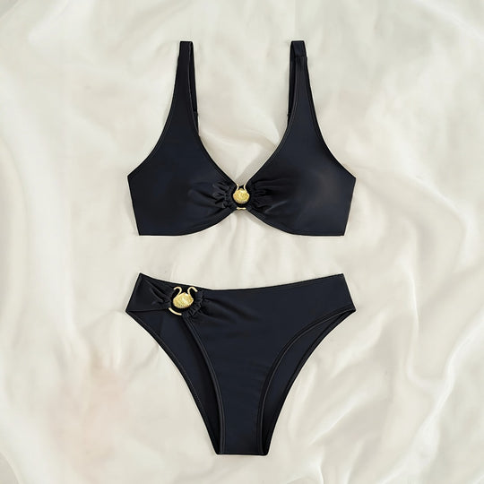Damen Bikini-Set mit modischem Ringdetail EB