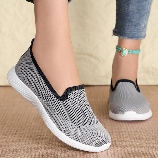 Damen Atmungsaktive Slip-On Sneakers mit ergonomischer Sohle EB
