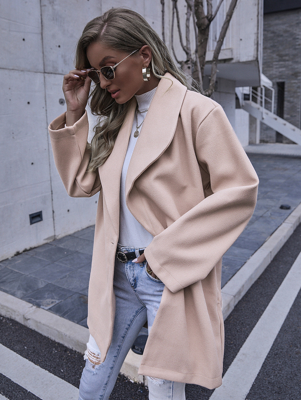 Damen Elegante Oversized Jacke EB