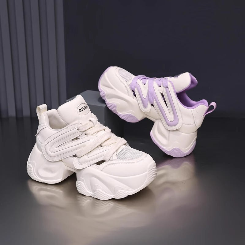 Damen Sportliche Chunky Sneakers mit atmungsaktivem Obermaterial und innovativem Dämpfungssystem EB