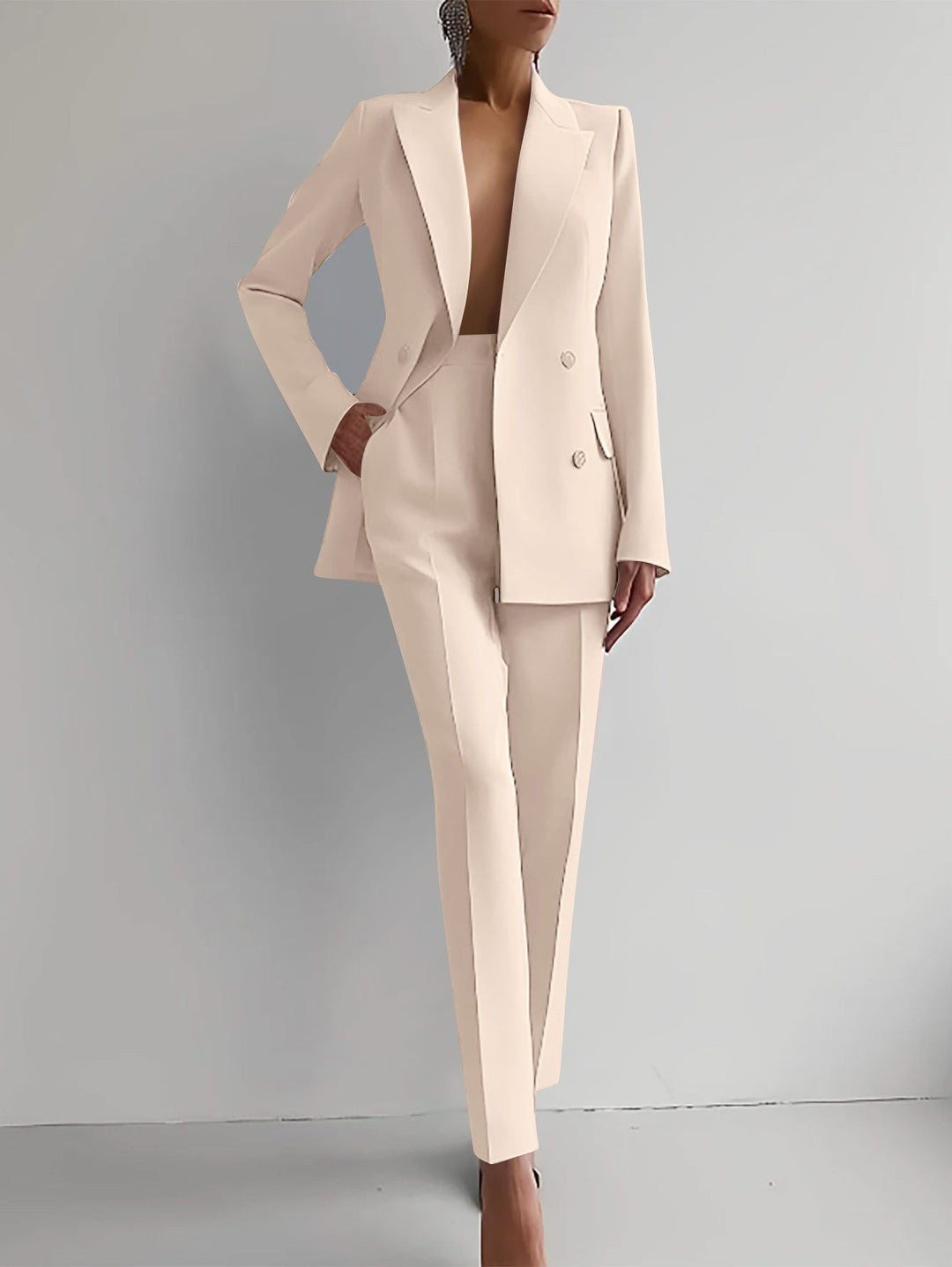 EB | stilvolle maßgeschneiderte Anzug - elegantes Blazer- und Hosen-Set für Frauen