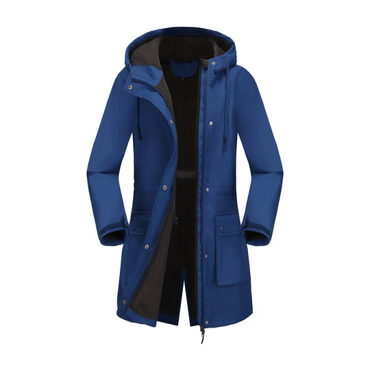 Damen funktionale Outdoor-Jacke mit verstellbarem Taillenzug und Innenfutter EB