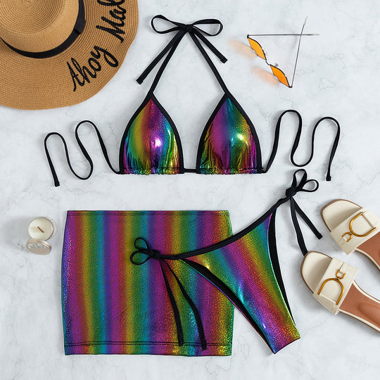 Damen Triangel-Bikini mit trendigem Wickelrock EB