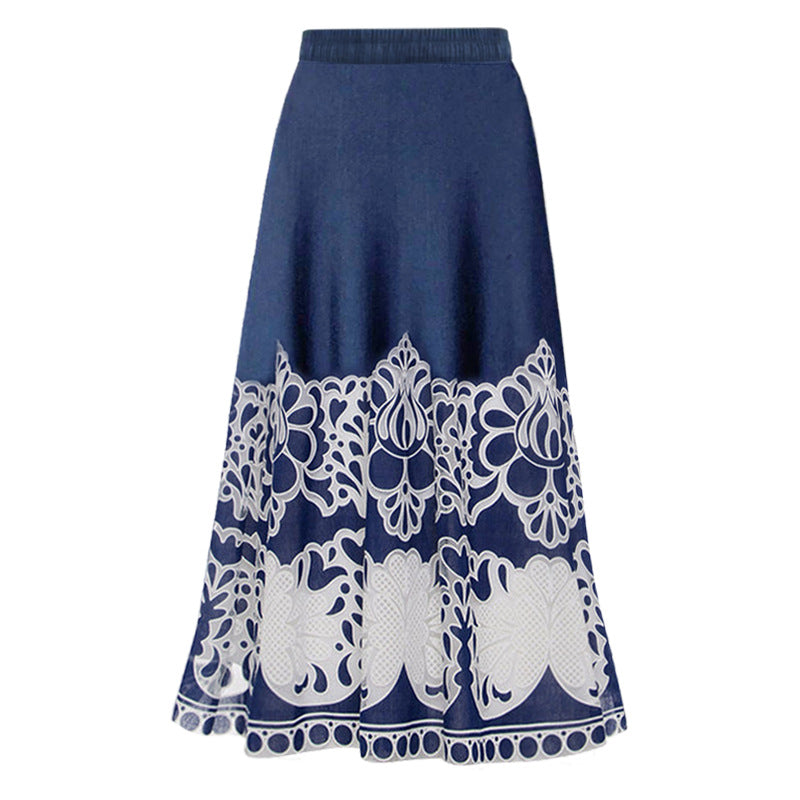 Damen eleganter einteiliger Badeanzug mit aufwendiger Spitzenverzierung EB