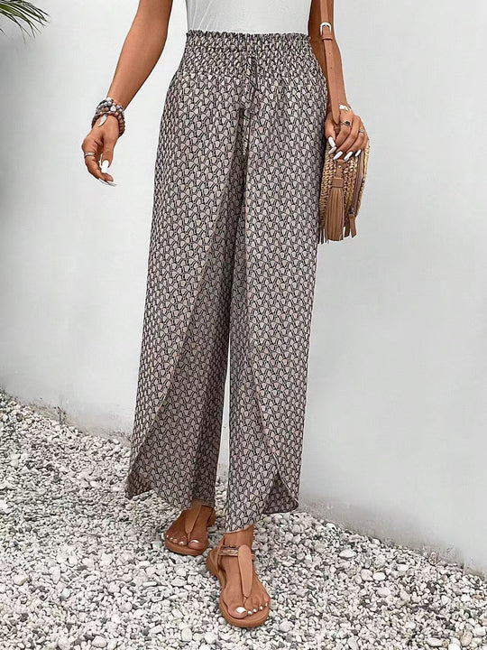 Damen Maxirock mit floralem Design und seitlichem Schlitz EB