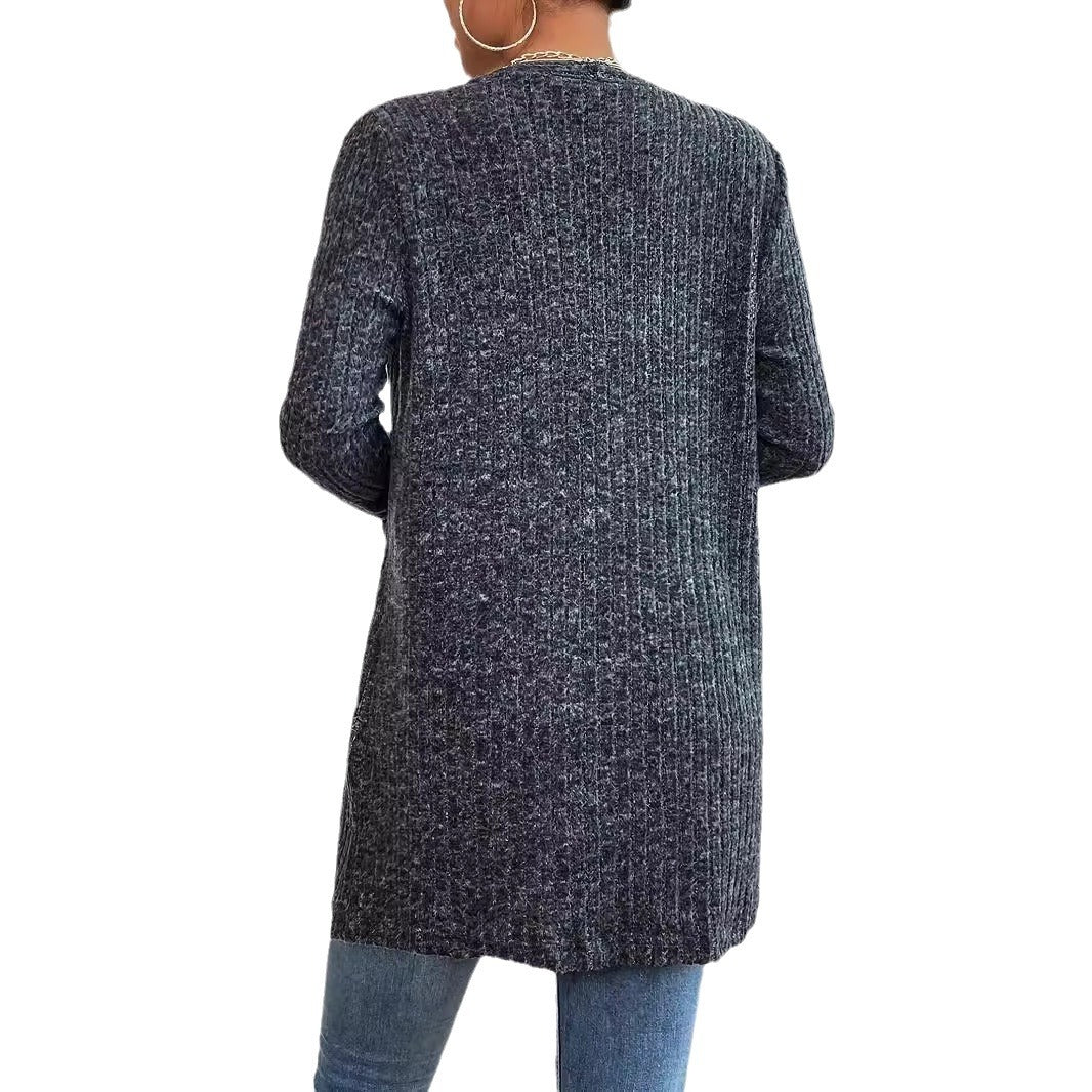 Damen Strickjacke mit strukturiertem Rippdesign und praktischen Taschen EB