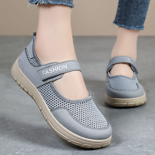 Damen Atmungsaktive Sport-Slipper mit verstellbarem Klettverschluss EB