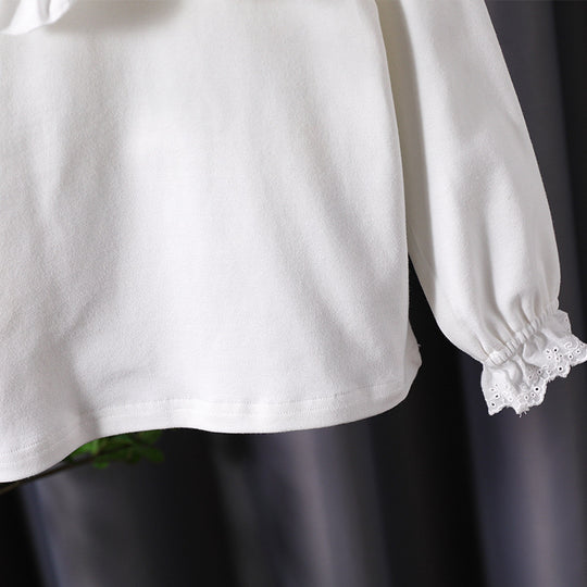Damen Bluse mit großem Rüschenkragen EB