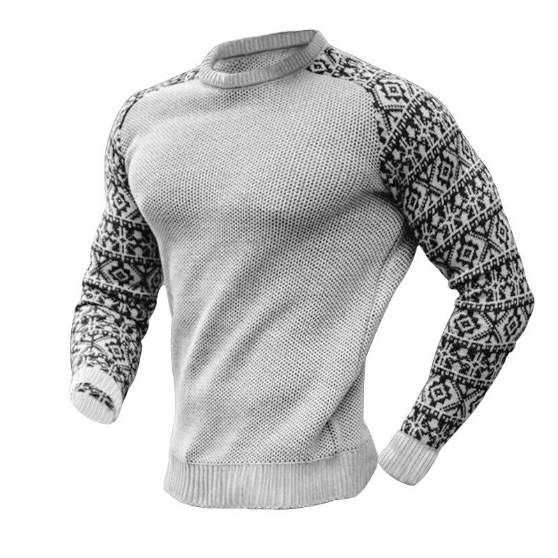 Herren Strickpullover mit grafischem Muster und strukturiertem Design EB