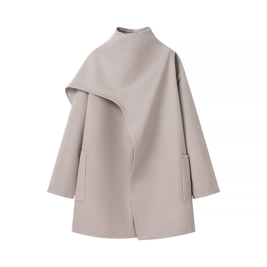 Damen Oversized Übergangsjacke mit asymmetrischem Schnitt und praktischen Taschen EB
