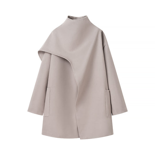 Damen Oversized Übergangsjacke mit asymmetrischem Schnitt und praktischen Taschen EB