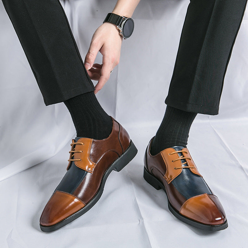 Herren Elegante Halbschuhe mit eleganter zweifarbiger Lederoptik EB