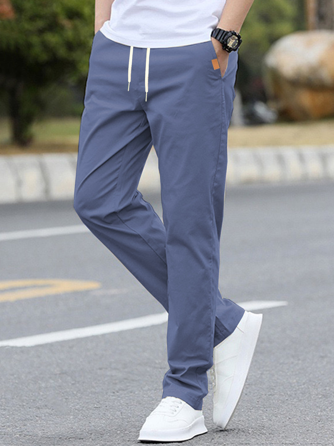 Herren Freizeit-Hose mit atmungsaktivem Material und elastischem Bund EB