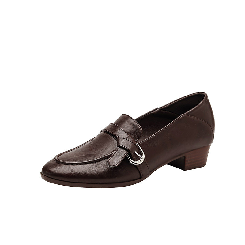 Damen Elegante Mokassins mit modischem Schnallen-Detail EB