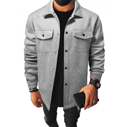 Herren stylische und warme Flanelljacke EB