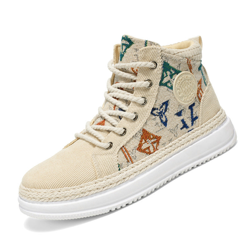 Damen Hohe Sneakers mit gesticktem Design und flexibler Sohle EB