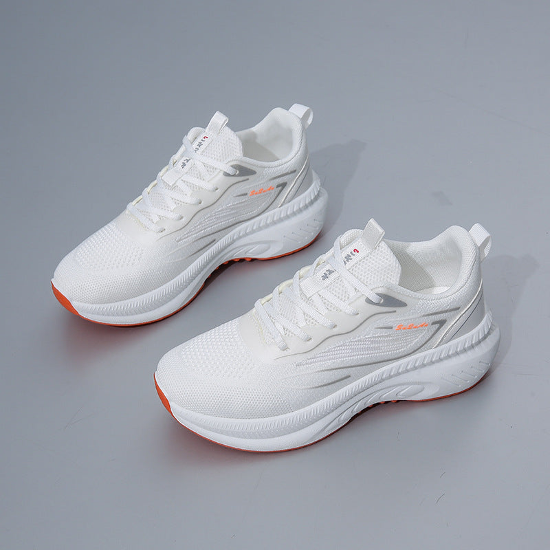 Damen Atmungsaktive Freizeitsneaker mit stoßdämpfender Sohle und elastischer Schnürung EB