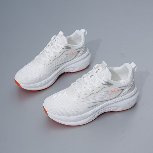 Damen Atmungsaktive Freizeitsneaker mit stoßdämpfender Sohle und elastischer Schnürung EB