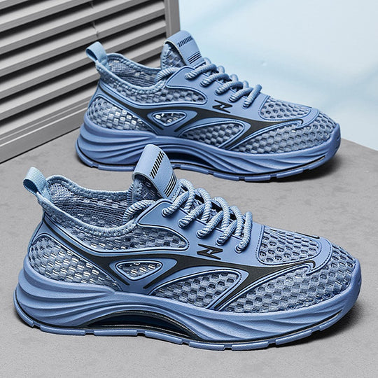 Damen leichte Sport Sneakers mit atmungsaktivem Mesh-Obermaterial und dämpfender Sohle EB