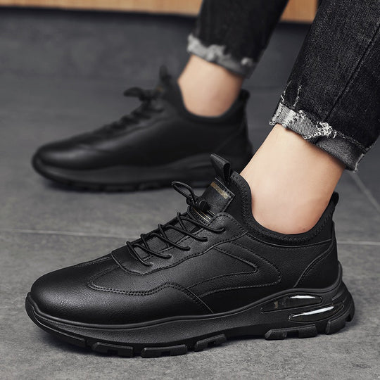 Herren Sportliche Leder Sneakers mit dämpfender Sohle EB