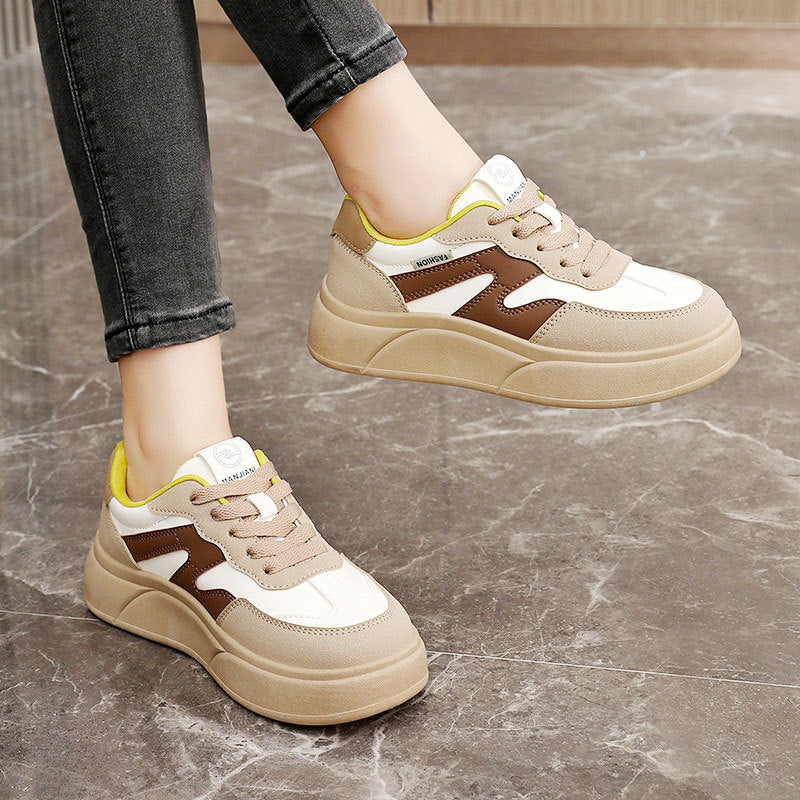 Damen Plattform-Sneaker mit modischem Design und dämpfender Sohle EB