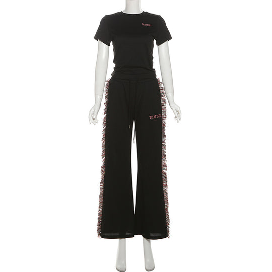 Damen Freizeitanzug mit fransigen Details EB