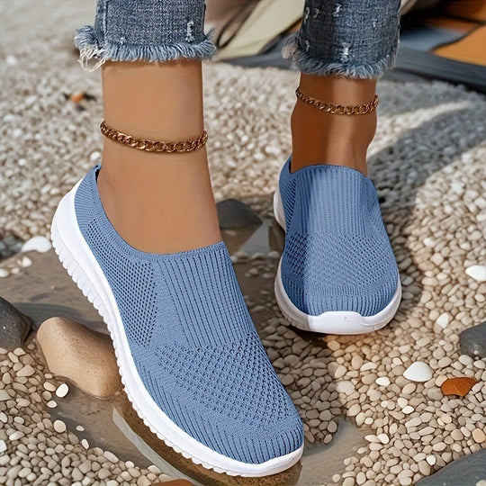 Damen bequeme und atmungsaktive Slip-On Sneaker EB