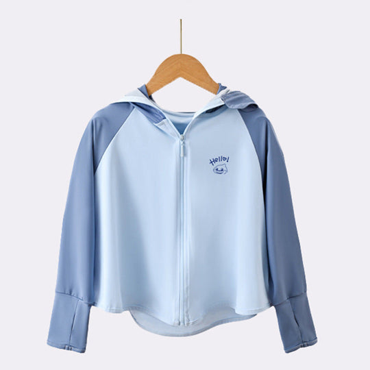 Mädchen leichte Sonnenjacke mit Kapuze EB