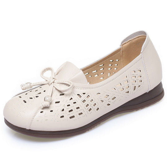 Damen Atmungsaktive und elegante Ballerinas mit modischem Lochmuster EB