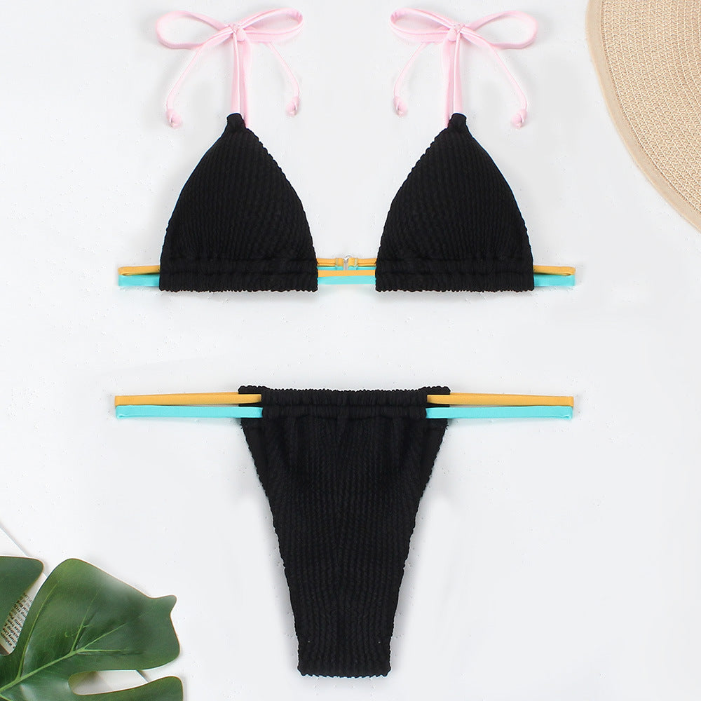 Damen Bikini-Set mit verstellbaren Trägern und kombiniertem Gummibund EB