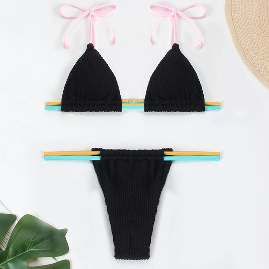Damen Bikini-Set mit verstellbaren Trägern und kombiniertem Gummibund EB