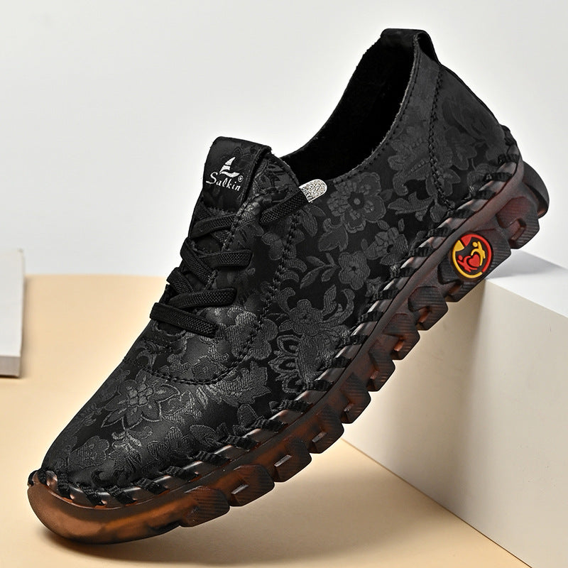 Damen Bequeme und modische Sneaker mit Blumenmuster EB