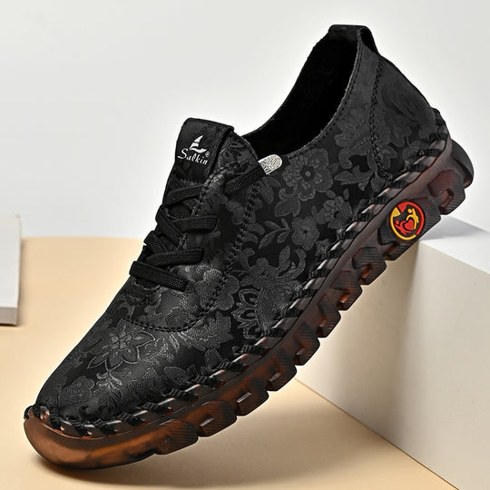 Damen Bequeme und modische Sneaker mit Blumenmuster EB