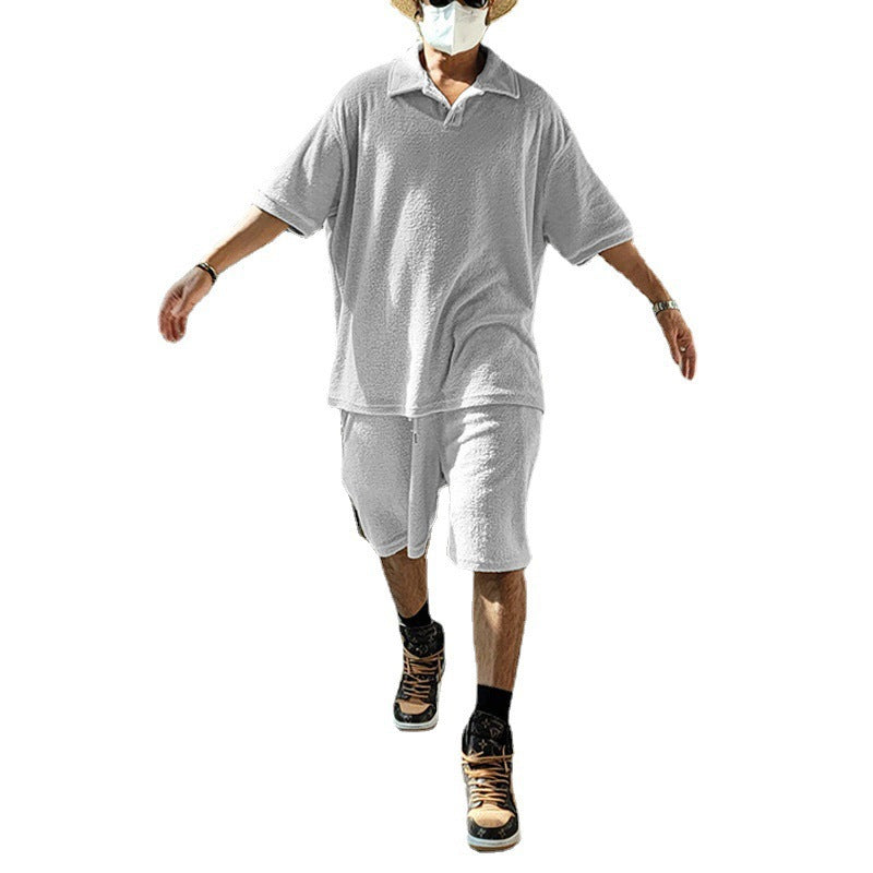 Herren Oversized T-Shirt und Shorts-Set mit lässigem Design EB