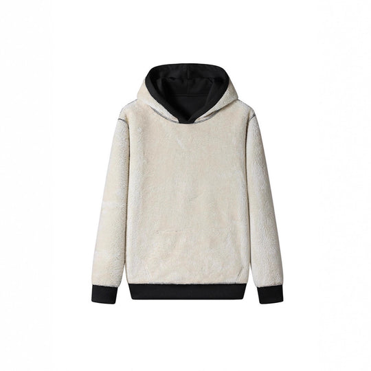 Herren Fleece-Kapuzenpullover mit Sherpa-Innenfutter und Kängurutasche EB