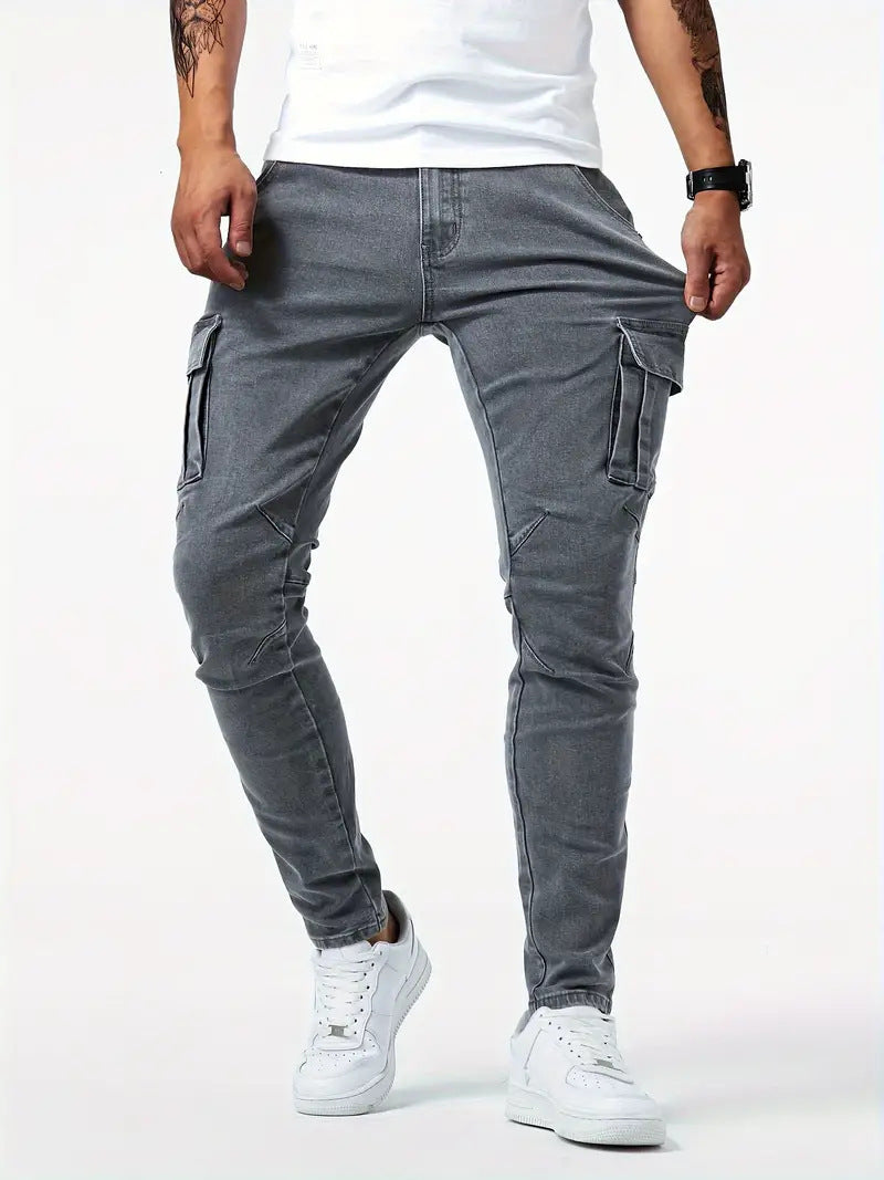 Herren Cargo-Jogginghose mit praktischen Seitentaschen und figurbetontem Schnitt EB