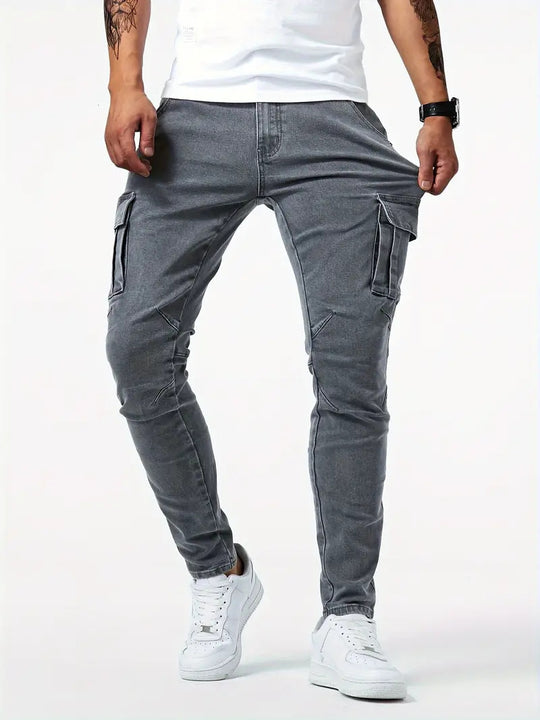 Herren Cargo-Jogginghose mit praktischen Seitentaschen und figurbetontem Schnitt EB