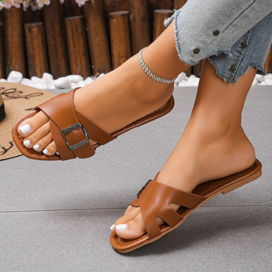 Damen elegante und komfortable Riemensandalen EB