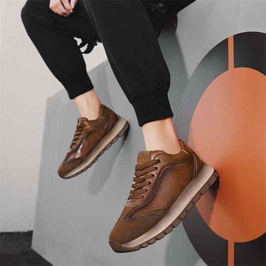 Damen Elegante und bequeme Sneakers mit weichem Leder und dämpfender Sohle EB