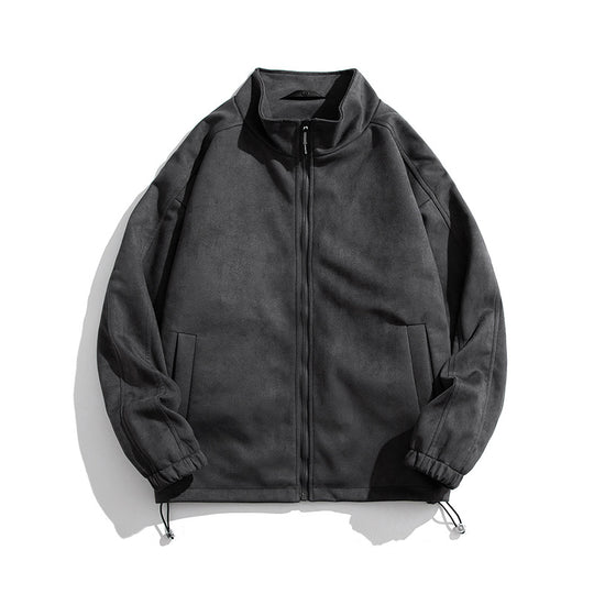Damen sportliche Fleece-Jacke mit hohem Kragen und seitlichen Reißverschlusstaschen EB