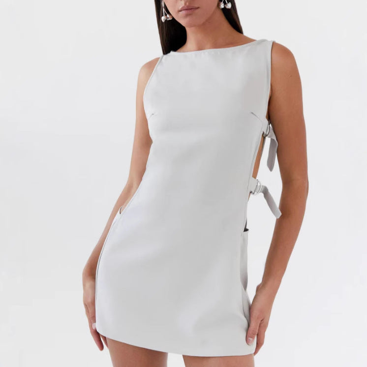 Damen Figurbetontes Cocktailkleid mit schmalem Schnitt und elegantem Rückenausschnitt EB