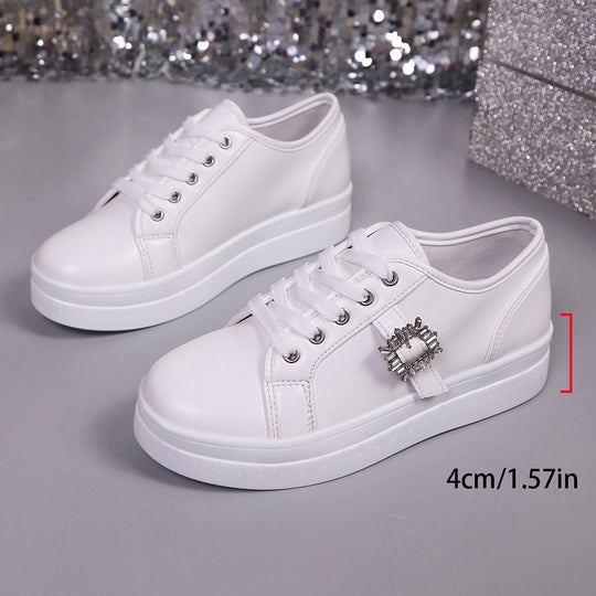 Damen modische Sneaker mit dekorativem Anhänger und bequemem Geleinlage EB