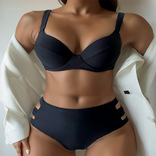 Damen Hochtaillierter Bikini mit einzigartigen Cut-Out-Details EB