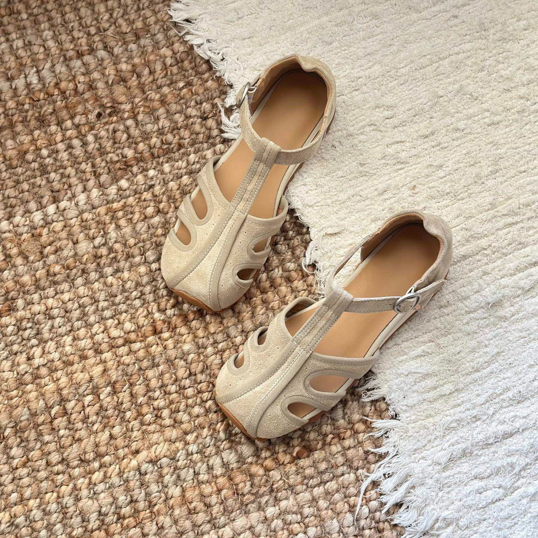 Damen Komfortable Riemchen-Sandalen mit atmungsaktivem Obermaterial EB